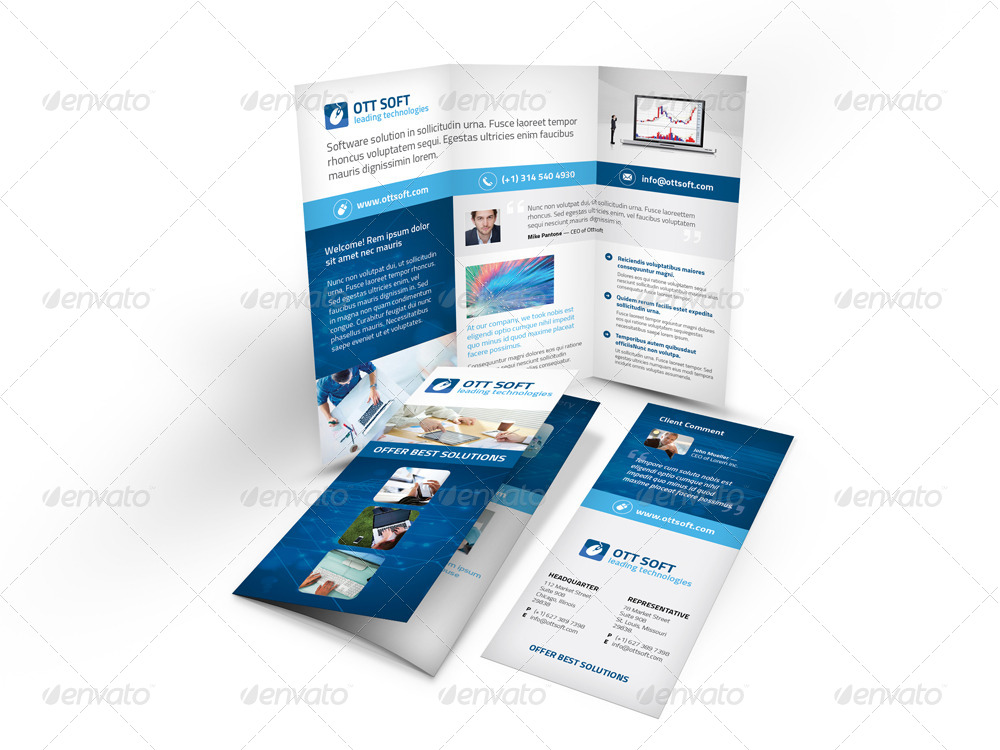 it and software trifold brochure by mike pantone brochure software